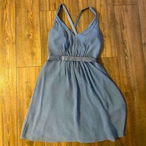 Steel Blue Cocktail Dress/Bridesmaid Dress